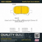 Order Rear Semi Metallic Pads by QUALITY-BUILT - 1001-0828M For Your Vehicle