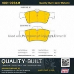 Order Rear Semi Metallic Pads by QUALITY-BUILT - 1001-0986M For Your Vehicle