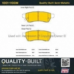 Order Rear Semi Metallic Pads by QUALITY-BUILT - 1001-1100M For Your Vehicle