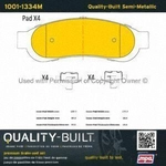 Order Rear Semi Metallic Pads by QUALITY-BUILT - 1001-1334M For Your Vehicle