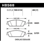Order Rear Severe Duty Pads by HAWK PERFORMANCE - HB568P.666 For Your Vehicle