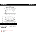 Order Plaquette arrière semi-métallique Severe Duty par CENTRIC PARTS - 106.11010 For Your Vehicle