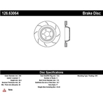 Order Rear Slotted Rotor by CENTRIC PARTS - 126.63064 For Your Vehicle