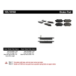 Order plaquettes arrière en céramique de qualité supérieur par CENTRIC PARTS - 105.18160 For Your Vehicle