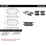 Order plaquettes arrière en céramique de qualité supérieur par CENTRIC PARTS - 105.19140 For Your Vehicle