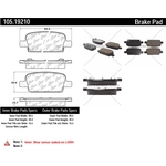 Order CENTRIC PARTS - 105.19210 - Rear Super Premium Ceramic Pads For Your Vehicle