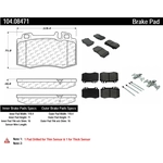 Order Plaquettes arrières semi-métallique de qualité supérieur par CENTRIC PARTS - 104.08471 For Your Vehicle