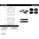 Order Plaquettes arrières semi-métallique de qualité supérieur par CENTRIC PARTS - 104.14691 For Your Vehicle