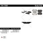 Order Plaquettes arrières semi-métallique de qualité supérieur par CENTRIC PARTS - 104.17660 For Your Vehicle