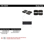 Order Plaquettes arrières semi-métallique de qualité supérieur par CENTRIC PARTS - 104.18540 For Your Vehicle