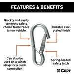Order S-Hook With Safety Latch by CURT MANUFACTURING - 81261 For Your Vehicle