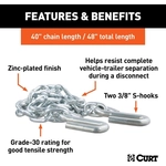 Order Safety Chain Assembly by CURT MANUFACTURING - 80011 For Your Vehicle