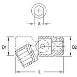 Order Swivel Socket by GENIUS - 380012M For Your Vehicle