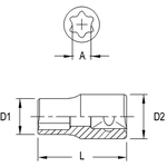 Order Torx Socket by GENIUS - 252505 For Your Vehicle