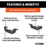 Order Trailer Hitch Bracket by CURT MANUFACTURING - 16418 For Your Vehicle