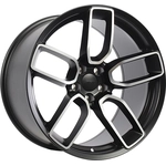 Order REPLICA 348 Satin Black - Machined Face Wheel by ART (20x9.5 15mm) For Your Vehicle