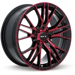 Order Vertex Black Machined Red Wheel by RTX (17x7.5 40mm) For Your Vehicle