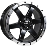 Order Dakar Satin Black Machined Edge Lip Wheel by RTX (17x8 35mm) For Your Vehicle