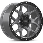 Order Storm Matte Gunmetal with Black Lip and Milled Rivets Wheel by RTX (17x8.5 20mm) For Your Vehicle