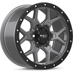 Order Storm Matte Gunmetal with Black Lip and Milled Rivets Wheel by RTX (20x9 20mm) For Your Vehicle