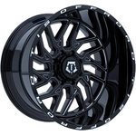 Order 544 Gloss Black - Milled Edge Wheel by TIS WHEELS (20x10 -25mm) For Your Vehicle
