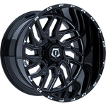 Order 544 Gloss Black - Milled Edge Wheel by TIS WHEELS (22x12 -44mm) For Your Vehicle