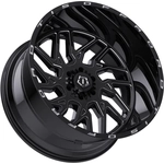 Order 544 Gloss Black - Milled Edge Wheel by TIS WHEELS (22x12 -44mm) For Your Vehicle