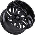 Order 544 Gloss Black - Milled Edge Wheel by TIS WHEELS (22x12 -44mm) For Your Vehicle