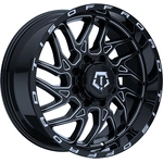 Order 544 Gloss Black - Milled Edge Wheel by TIS WHEELS (22x12 -44mm) For Your Vehicle