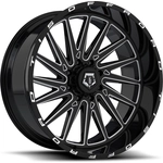 Order 547 Gloss Black - Milled Edge Wheel by TIS WHEELS (22x12 -44mm) For Your Vehicle