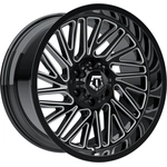Order 553 Gloss Black - Milled Edge Wheel by TIS WHEELS (20x10 -12mm) For Your Vehicle