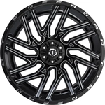 Order 554 Gloss Black - Milled Edge Wheel by TIS WHEELS (22x12 -44mm) For Your Vehicle