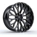 Order 565 Gloss Black - Milled Edge Wheel by TIS WHEELS (20x9 18mm) For Your Vehicle