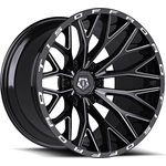 Order 566 Gloss Black - Milled Edge Wheel by TIS WHEELS (22x12 -44mm) For Your Vehicle