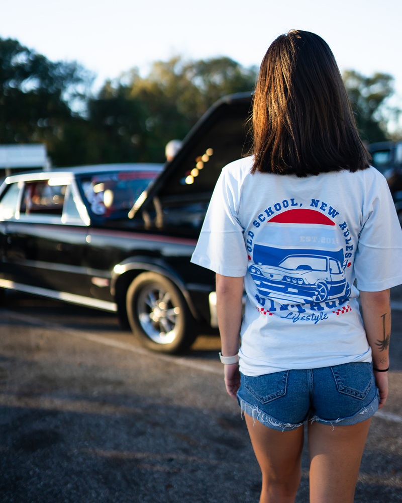 Order Women's Vintage Car Lifestyle T-shirt For Your Vehicle