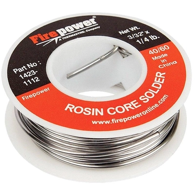 0.093" x 4 oz. 40/60 Electrical Repair Rosin Flux Core Solder by FIRE POWER - 1423-1112 pa1