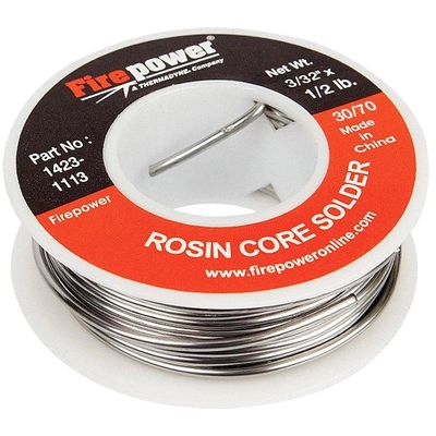 0.093" x 8 oz. 30/70 Electrical Repair Rosin Flux Core Solder by FIRE POWER - 1423-1113 pa1