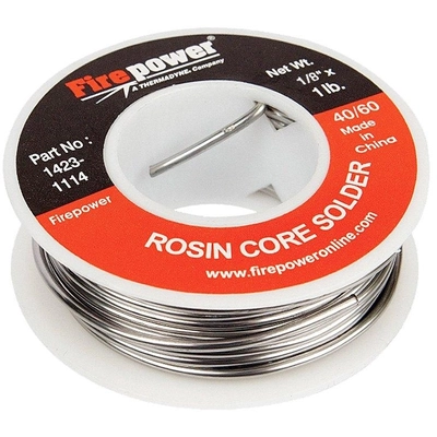 0.125" x 16 oz. 40/60 Electrical Repair Rosin Flux Core Solder by FIRE POWER - 1423-1114 pa1