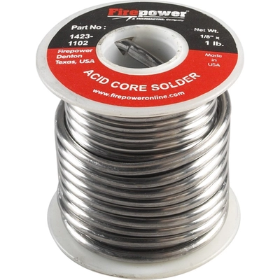 FIRE POWER - 1423-1102 - 0.125" x 16 oz. Silver Bearing Non-Electrical Repair Acid Flux Core Solder pa2