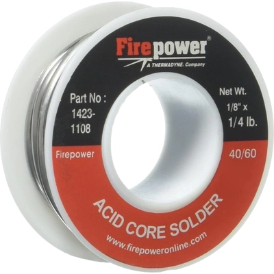 FIRE POWER - 1423-1108 - 0.125" x 4 oz. 40/60 Non-Electrical Repair Acid Flux Core Solder pa2