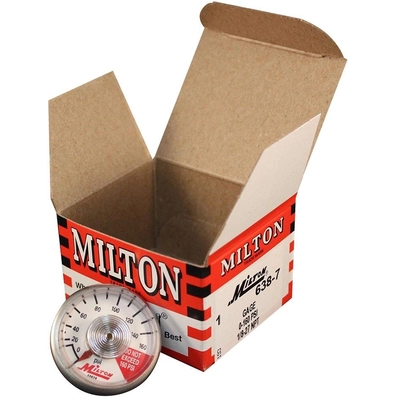 0-160 psi 1/8" (M) NPT Center Back Mount Gauge by MILTON INDUSTRIES INC - 638-7 pa2