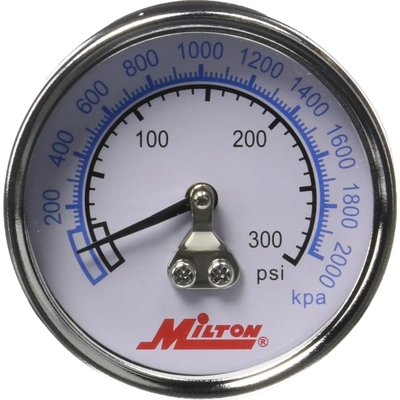 0-300 psi 1/4" (M) NPT High Pressure Center Back Mount Gauge by MILTON INDUSTRIES INC - 1192 pa4