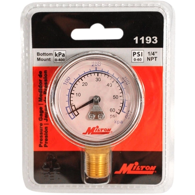 0-60 psi 1/4" Pressure Gauge by MILTON INDUSTRIES INC - 1193 pa1