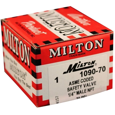 1/4" (M) NPT Safety Valve for Air Compressor by MILTON INDUSTRIES INC - 1090-70 pa2
