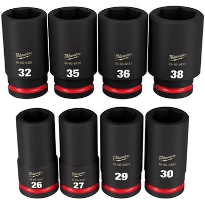 3/4" Drive Metric 6-Point Deep Impact Socket Set (8 Pieces) by MILWAUKEE - 49-66-7020 pa3