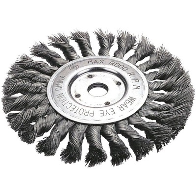 4" Carbon Steel Knotted Standard Twist Wheel Brush by FIRE POWER - 1423-2113 pa1