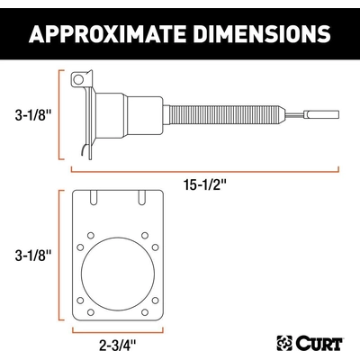4-Way Flat To 7-Way Round RV Blade Wiring Adapter by CURT MANUFACTURING - 57185 pa6