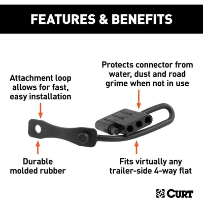 4-Way Flat Wiring Connector Cover by CURT MANUFACTURING - 58750 pa3