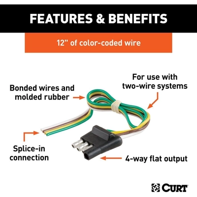 4-Way Flat Wiring Connector by CURT MANUFACTURING - 58030 pa4