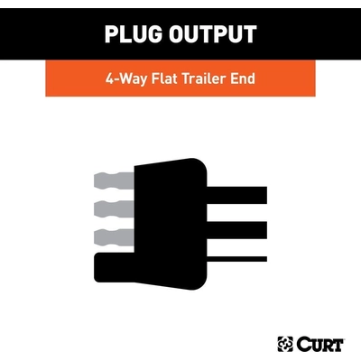 4-Way Flat Wiring Connector by CURT MANUFACTURING - 58033 pa7